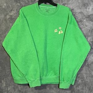 urban outfitters oversized green follow your soul sweater